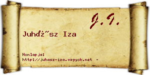 Juhász Iza névjegykártya