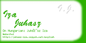 iza juhasz business card